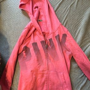 Pink zip up hoodie